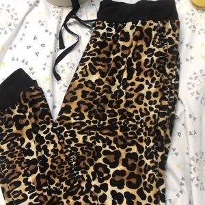 Leopard print sweatpants